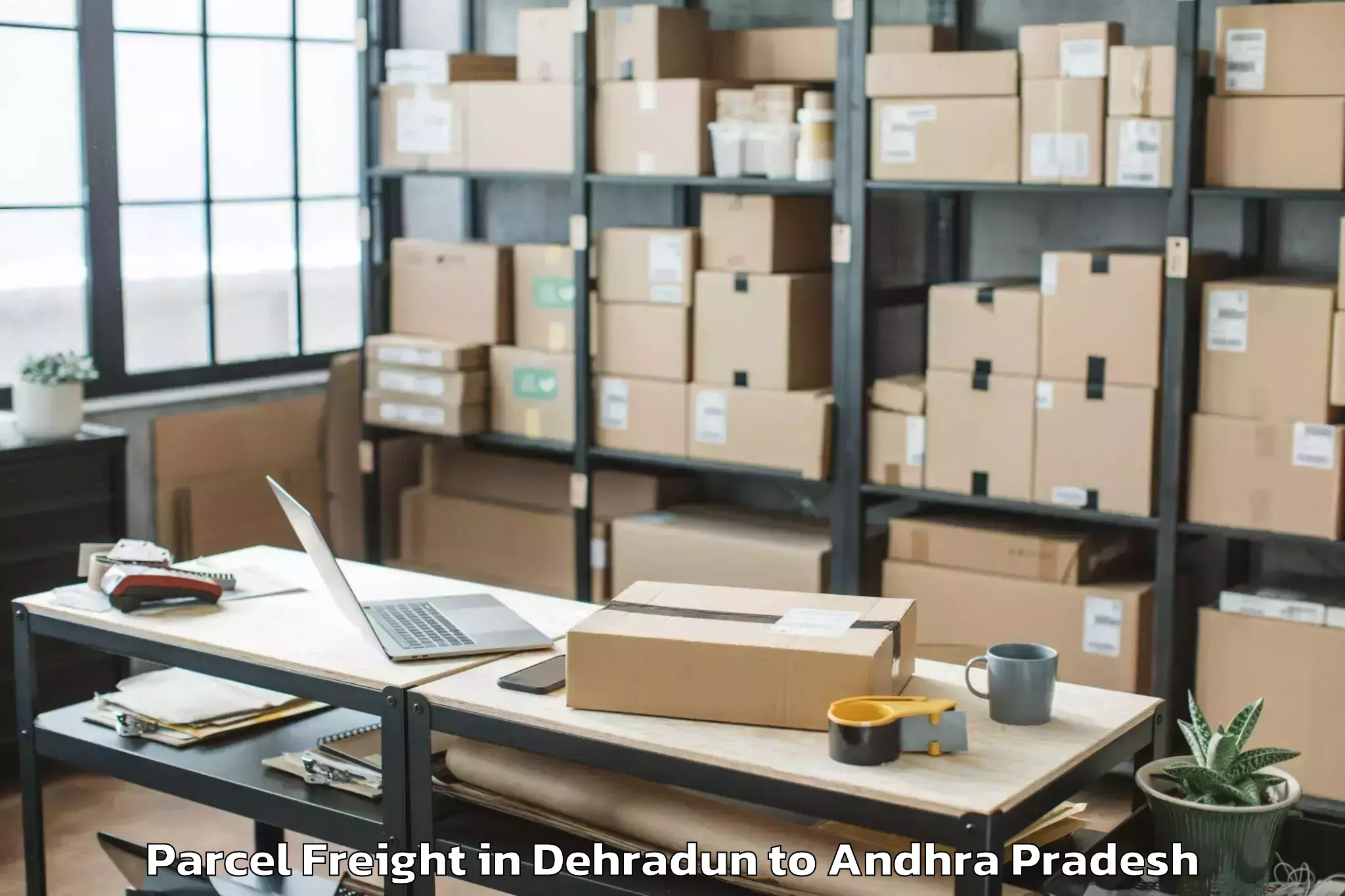 Book Your Dehradun to Karlapalem Parcel Freight Today